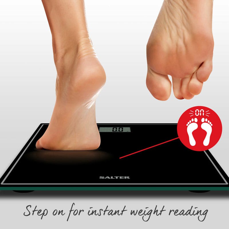 Salter Compact Glass Electronic Scale, Black