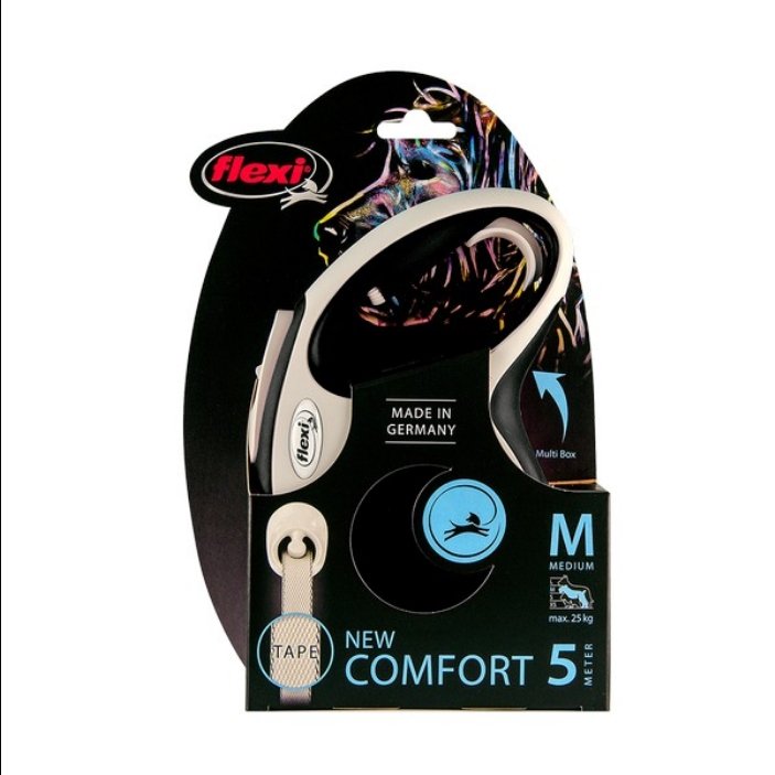 Black Flexi New Comfort Retractable Dog Lead