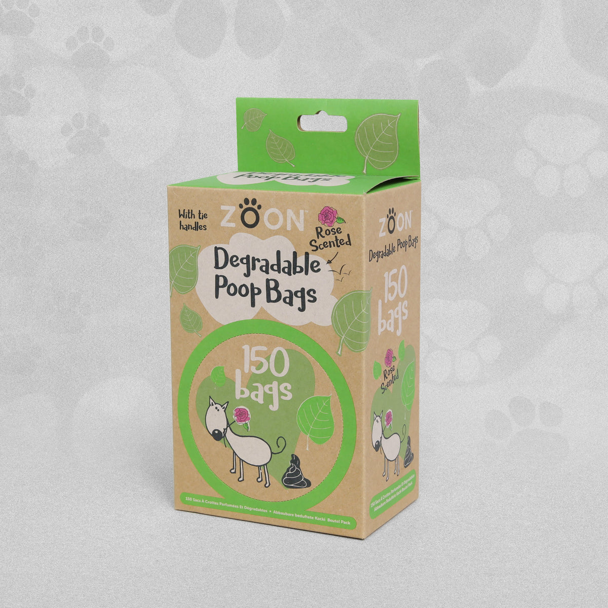 Zoon Degradable 150 Poop Bags - Rose Scented