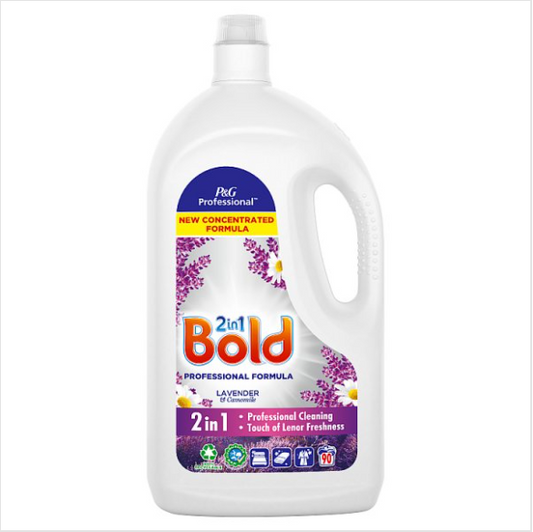 Bold Professional Washing Liquid Laundry Detergent Lavender & Camomile, 90 washes, 4.05L - Case of 2